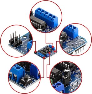 L293D Motor Shield für Arduino UNO, 4-Kanal DC & 2 Schrittmotor-Treiber mit 2 Servo-Anschlüssen, PWM-Steuerplatine für Roboter DIY - Product Image 4