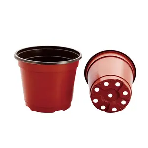 Cheap Small Plastic Soft Flower Pots For Garden Plastic Round Colorful Carry Pot Flower Pot For Horticulture