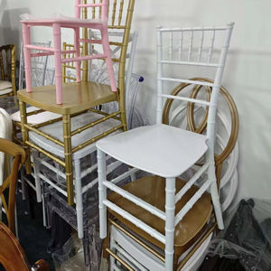 Grande demande Vente en gros Banquet de mariage <span class=keywords><strong>Location</strong></span> d'événement Chaise tiffany empilable monobloc non détachable en résine blanche - Product Image 5