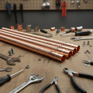 Универсальная гофрированная труба из чистой меди для HVAC и холодильного оборудования, сварная Соединительная труба низкого давления - Product Image 6