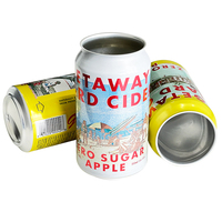 Boîtes en aluminium standard de 355ml avec couvercle 202 pour l'emballage et l'impression de boissons à la bière Soda Milk