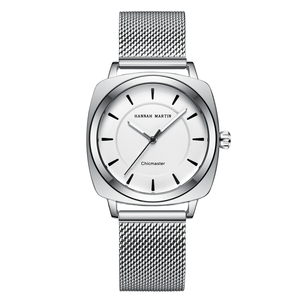 HANNAH MARTIN 106 di Modo di Marca delle Donne <span class=keywords><strong>Orologi</strong></span> Bracciale In Acciaio Inossidabile Orologio Da Polso Semplice Manopola del Quadrato Orologio Al Quarzo Impermeabile - Product Image 6