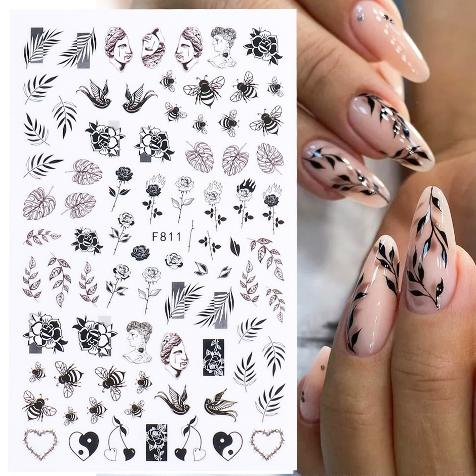 Stickers 3D Pour Ongles - Décalcomanies Nail Art - Neuf