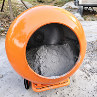 Bétonnière robuste de 120 L avec châssis mobile sur roues pour ciment, mortier et béton