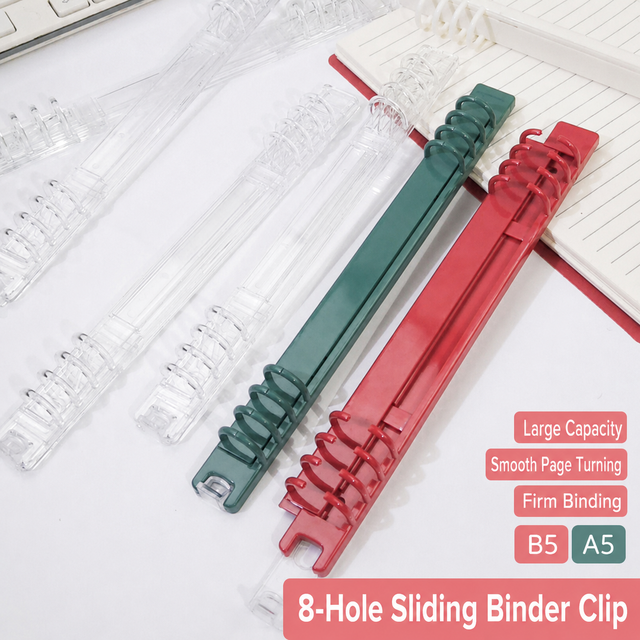 Plastic Ring Binder A5 B5 Multi-Hole Binder Push-Pull Notebook Accessories