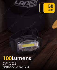 Sáng chim tùy chỉnh AAA pin hoạt động khẩn cấp đèn pha không thấm nước xách tay <span class=keywords><strong>LED</strong></span> đèn pin cho công việc ngoài trời COB nguồn ánh sáng - Product Image 6