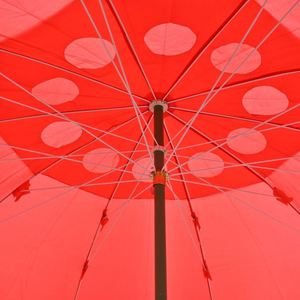 Parasol pare-soleil rouge 150 cm avec trous d'aération, protection UV, portable, multi-usages, pour extérieur, plage, jardin - Product Image 2