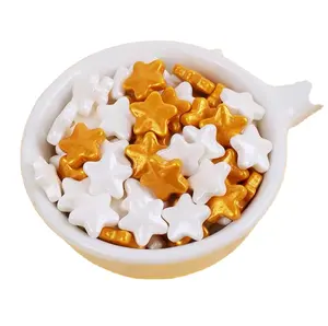 Manik-manik gula bentuk bintang untuk dekorasi kue OEM tersedia