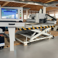 Porte en bois faisant cnc routeur découpeuse ATC cnc routeur 2130 1325 équipement de menuiserie linéaire machines à bois