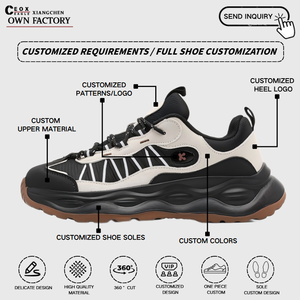 Chaussures de marche basses personnalisées avec logo de marque de créateur, baskets à semelle épaisse pour hommes, vente en gros directe usine - Product Image 2