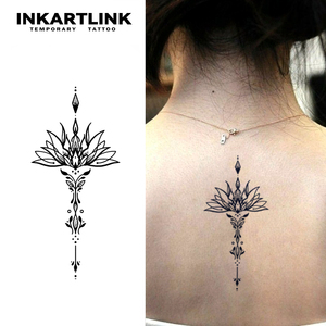 Autocollant <span class=keywords><strong>de</strong></span> <span class=keywords><strong>tatouage</strong></span> INKARTLINK pour le corps, autocollant <span class=keywords><strong>de</strong></span> <span class=keywords><strong>tatouage</strong></span> en papier, mandala <span class=keywords><strong>lotus</strong></span>, imperméable, écologique, longue durée, 15 jours, en vrac - Product Image 1