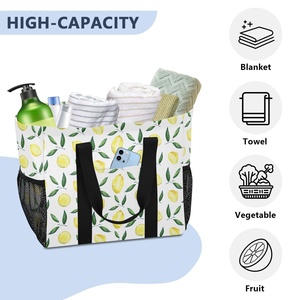 Lemon Design Fashion Women's <b>Extra</b> <b>Large</b> Durable Waterproof Portable Foldable Reusable Tote Convenient <b>Storage</b> <b>Bag</b> - Product Image 5