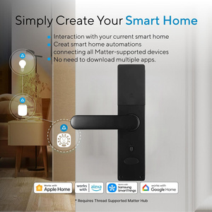 Nouveaux produits Sinon 2026 : Serrure de porte intelligente avec protocole Matter, meilleure qualité de service, poignée de porte, serrure intelligente à empreinte digitale pour projets - Product Image 6