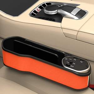 Organizador de espacio para asiento de coche, caja de almacenamiento multifuncional con portavasos entre el asiento delantero con 2 USB - Product Image 4