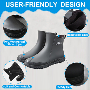 Non Slip <strong>Ankle</strong> Kitchen Shoes Wear Resistant Rubber <strong>Boots</strong> Waterproof Hunting Fishing Farming Washing <strong>Boots</strong> PVC Mid-calf <strong>Boots</strong> - Product Image 3
