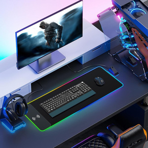 Alfombrilla de ratón multifuncional inalámbrica de tamaño personalizado con iluminación RGB colorida para juegos de computadora, gráficos y logotipo personalizados - Product Image 4