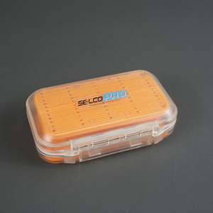 Selco 140*95*30mm accessoires de pêche portables <span class=keywords><strong>Orange</strong></span> ABS boîte à mouches leurres de pêche boîte de leurre à mouche - Product Image 3