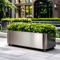 Jardinière Commerciale Moderne Personnalisable en Acier Inoxydable pour Aménagement Extérieur, Combinaison de Lits de Jardinage pour la Plantation de Fleurs, Sichuan
