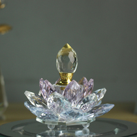 Botol Parfum Tubuh Kaca Kristal Berbentuk Lotus untuk Kenang-kenangan Pernikahan