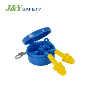 ハイグレードCE標準安全コード付き再利用可能な耳栓シリコン耳栓