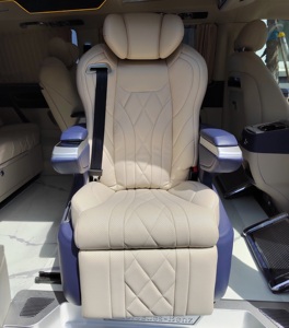 Nouveau siège de voiture pivotant réglable de luxe avec charge sans fil et ventilation chauffante pour fourgon VIP de luxe - Product Image 2