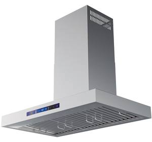 30 Inch 900CFM Electric Remote Control Wall Mounting Range Hood Baffle Filter LED Display Stainless Steel Housing Chimney Duct - Product Image 1