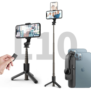 Palo de Selfie Inalámbrico Compacto de Aluminio L10 con Bluetooth, Dispositivo de Selfie Mini Invisible y Función Plegable, Trípode para Selfie - Product Image 1