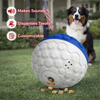 Juguete de Pelota Rodante Resistente para Perros con Textura Hexagonal, Estructura Interna con Sonido y Función de Liberación de Comida, Directo de Fábrica, EN ASTM