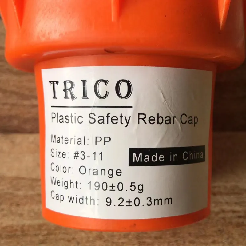Hebei TRICO, легко вставляемые в арматуру защитные колпачки для арматуры, оранжевые пластиковые колпачки для арматуры