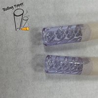 Papier à rouler en verre personnalisé avec un port de fumage en verre fileté unique offrant une bonne sensation de fumage