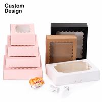 Boîte d'emballage personnalisée OEM avec fenêtre transparente pour biscuits, pâtisseries, pain de mie, pain de blé, gâteaux, boulangerie, boîte en papier