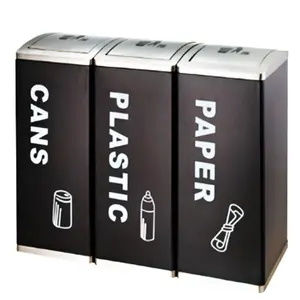 <span class=keywords><strong>Poubelle</strong></span> de cuisine commerciale à <span class=keywords><strong>3</strong></span> <span class=keywords><strong>compartiments</strong></span> en acier inoxydable, couvercle pivotant, <span class=keywords><strong>poubelle</strong></span> en métal recyclable/<span class=keywords><strong>poubelle</strong></span> - Product Image 1