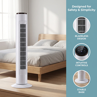 Ventilateur tour silencieux LED sans pales, essentiel, vertical, avec télécommande, pour les magasins d'électroménager