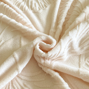 Bộ chăn ga gối đệm nhung sữa dày dặn, thiết kế chạm khắc, viền lông thỏ, ấm áp, gồm 4 món, dành cho mùa đông - Product Image 5