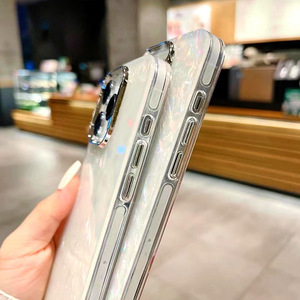 Para Apple iPhone X Xs a 16 Pro Max Galvanoplastia láser gradiente medusas patrón de concha cubierta de la caja del teléfono - Product Image 4