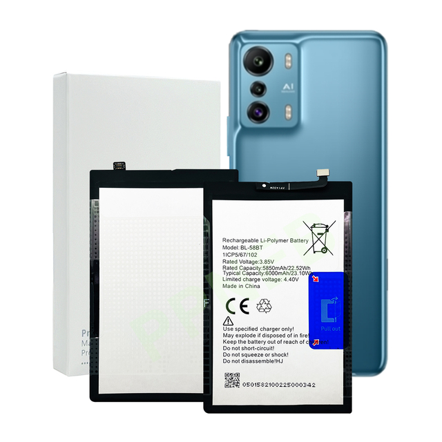 Wholesale High-quality Lithium Battery for Tecno Infinix Spark 6 Phone Replacement Battery BL-58BT 3.85V OEM/ODM in Stock CE FCC