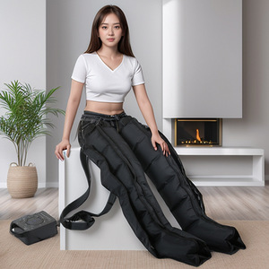 Masseur de jambes et de pieds à pression d'air, taille réglable, 4 chambres, rechargeable par USB, contrôle du temps, bottes de massage pour la circulation sanguine - Product Image 5