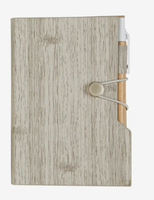 Cuaderno con Aspecto de Madera Personalizado con Notas Adhesivas y Banderitas, Juego de Regalo Promocional con Logotipo, Venta al Por Mayor