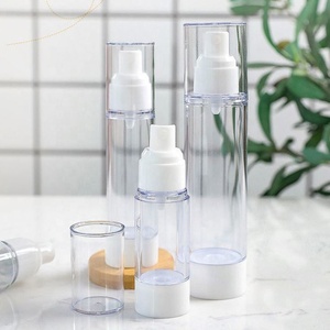 Clear Cosmetic 15ml 30ml 50ml 80ml 100ml 120ml Airless <b>Bottle</b> Lotion Foundation Serum Face Cream Press Pump <b>Bottle</b> - Product Image 4