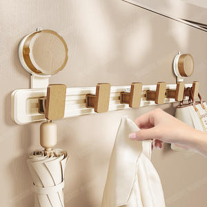 Ltes Y663nb Crochet à ventouse rectangulaire mural pour vêtements, forte capacité de charge, sans perçage requis - Product Image 5