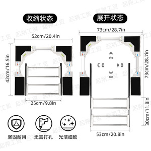 Estante para lavadora y secadora, extensible, ajustable, apilable, con cajón, tamaño pequeño, tamaño normal, de una sola capa - Product Image 1