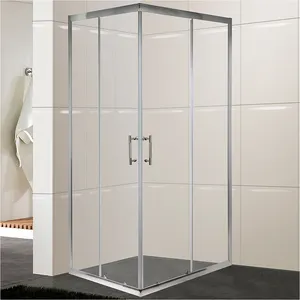 Doccia con porta scorrevole in vetro temperato senza cornice porte doccia doppio swing bagno hotel doccia porta