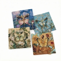Marque-page en métal papillon style peinture à l'huile vintage, clip de lecture émaillé artisanal hautement esthétique, coffret cadeau exquis