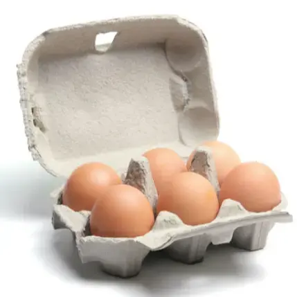 Biodegradable respetuoso con el medio ambiente 12/15/30 vender huevos bandeja de embalaje de papel fibra de pulpa caja de bandeja de cartón de huevos