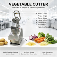 Machine industrielle électrique à trancher et à râper les légumes, coupe-patates pour frites, équipement de découpe de carottes et d'oignons avec 5 fonctions standard