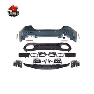 Kit de Carrocerí<span class=keywords><strong>a</strong></span> A45 para <span class=keywords><strong>Mercedes</strong></span> <span class=keywords><strong>Benz</strong></span> <span class=keywords><strong>Clase</strong></span> <span class=keywords><strong>A</strong></span> W177 Hatchback Sedán Facelift, Parachoques Delantero y Trasero, Difusor, Rejilla, Escape, Faldones Laterales - Product Image 4