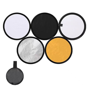 Réflecteur transparent, 5 en 1, 80cm, or, argent, blanc, <span class=keywords><strong>noir</strong></span>, réflecteur de photographie rond Portable pour Studio - Product Image 4