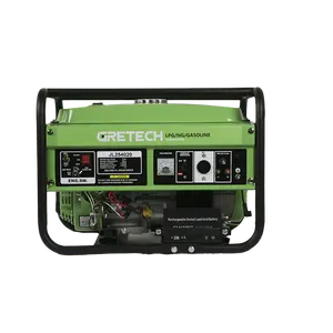 GRETECH JL254020 التصميم الحديث 110V-240V مرحلة واحدة البنزين/غاز البترول المسال غاز البترول المسال والبنزين المولدات المحمولة