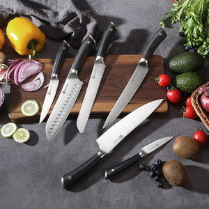 Couteau <span class=keywords><strong>de</strong></span> chef à haute teneur en carbone 5Cr15Mov en acier inoxydable avec manche ABS couteau <span class=keywords><strong>de</strong></span> cuisine Chef <span class=keywords><strong>Kn</strong></span> vente en gros 6 pièces 8 "7" 5 "3.5 pouces - Product Image 6