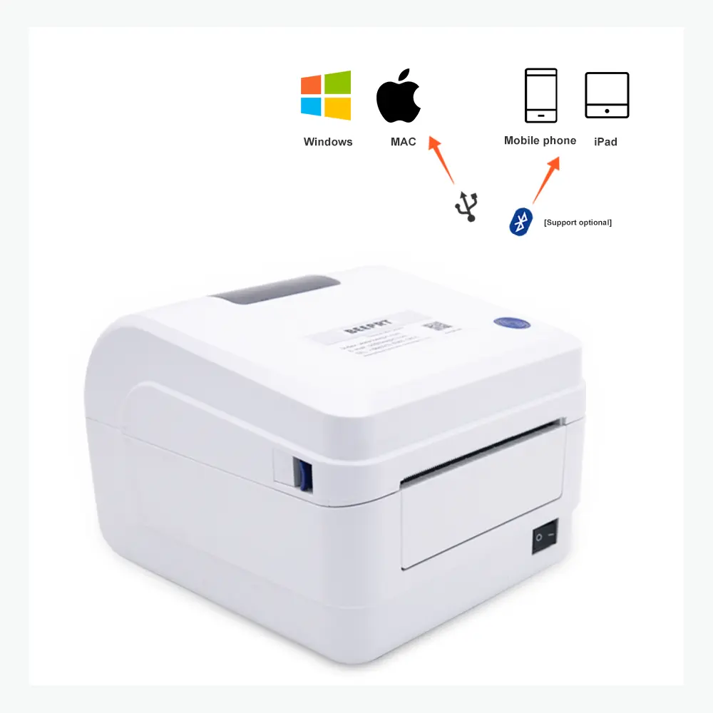 QIRUI A6 factory hot sale Thermal Barcode waybill label 110mm Sticker Printer For Lazada Shopee